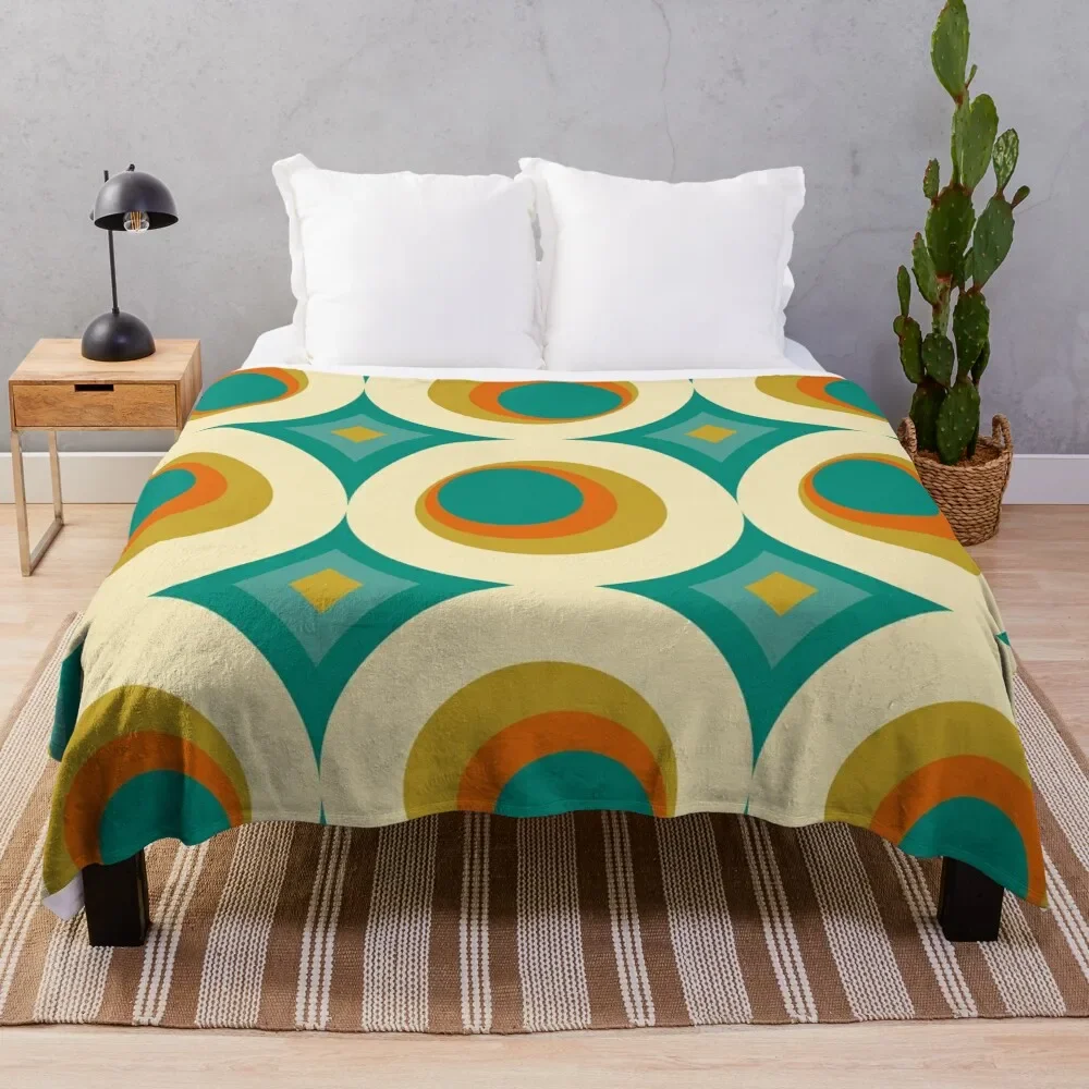 Mid-Century Modern Splash Throw Blanket Weighted Soft Beds Blankets