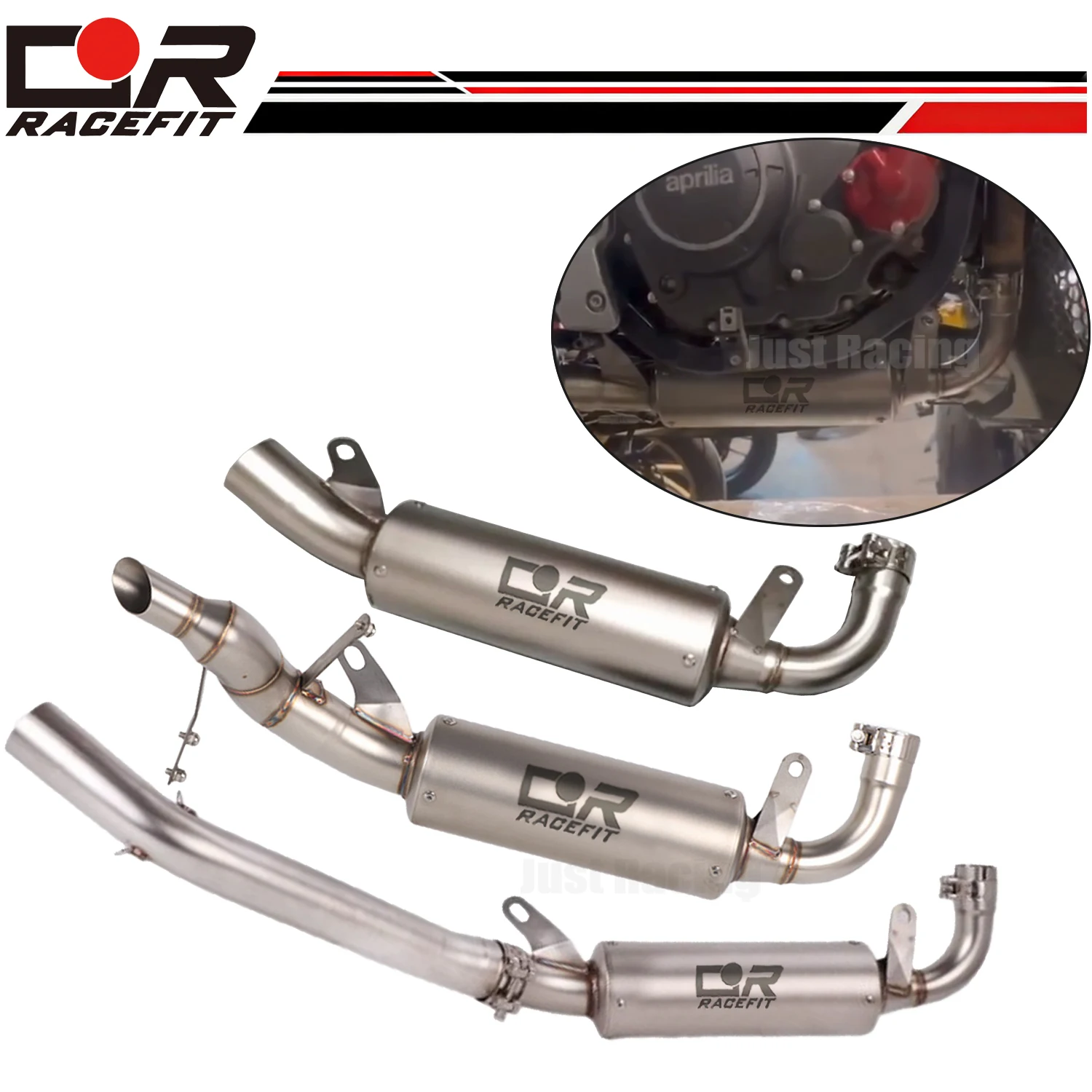 

Motorcycle Exhaust Connect Muffler Mid Pipe Slip On For Aprilia GPR250 GPR250 S GPR 250 R 2021-2024