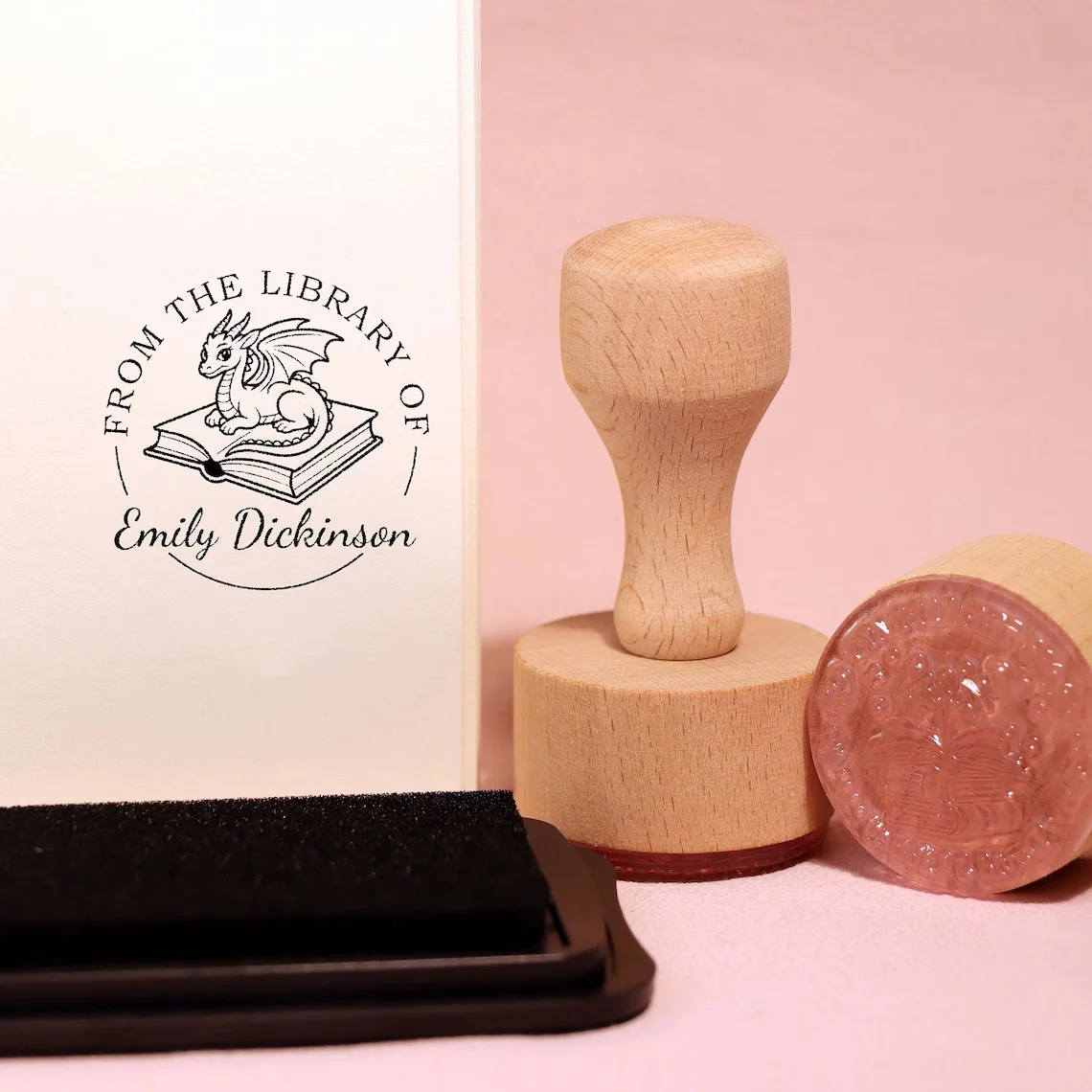 Personalized Wooden Stamp Seal Customized Wedding Party Invitation Packaging Stamp Logo  Company Address Rubber Stamp Artwork