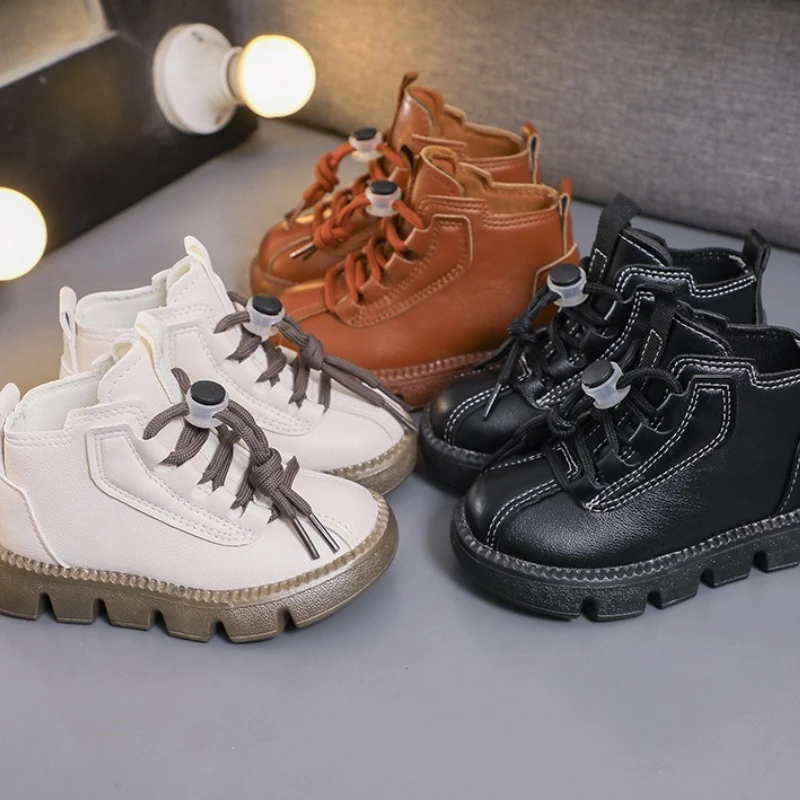 

Child British Wind Snow Boots2025 Winter New Style Simple Child Flat Boot Fashion Girls Versatile Casual Short Boot Girl Booties