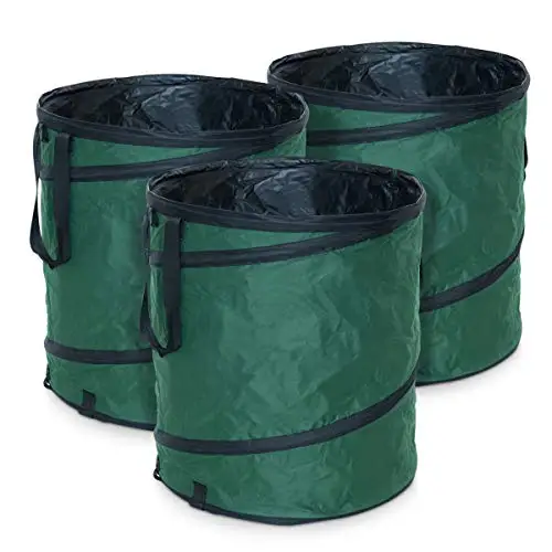 Pop-Up Garden Bag Self-Standing Garden Waste Bags Robust Oxford 600D Polyester Durable Leaf Bag Set With Still Stable Seams