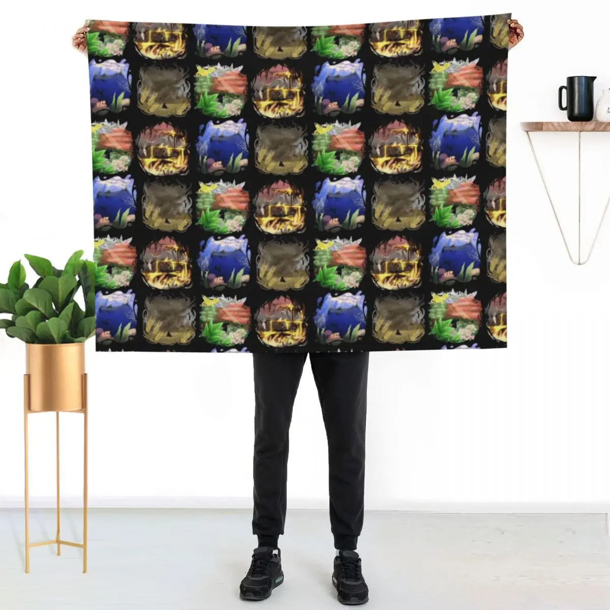 The Four Agents of the Fight Against Demon Squad Throw Blanket Polar Baby Bed Fashionable Thin manga Shaggy Blankets