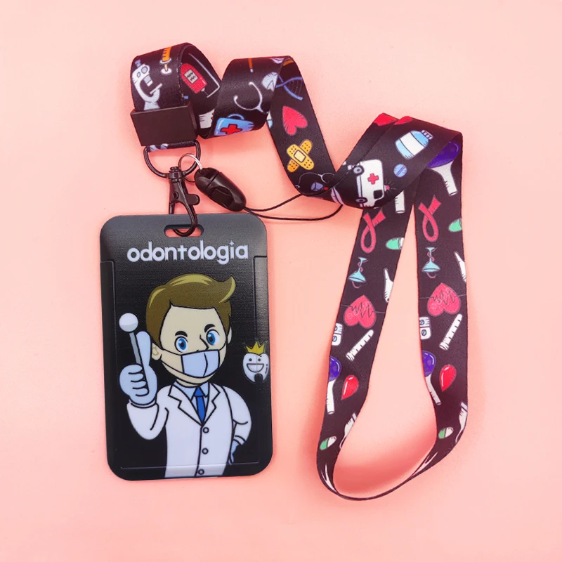 Zahnmedizin Krankenschwester Lanyard Ausweishalter Arzt ID Kreditkartenetui Umhängeband Kartenhalter Odontologia Anmeldeinformationen Zubehör Geschenk – Detail 19
