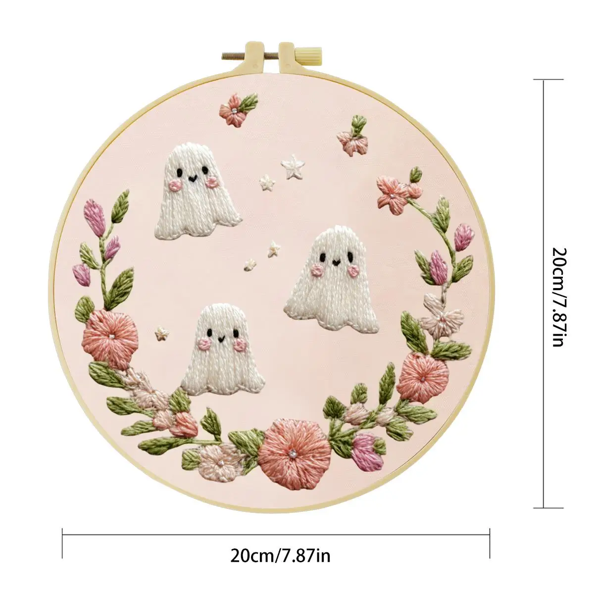 1 Stück 20X20CM/15X15CM 7,87/6,3 Zoll Elfen-Stickerei-Starter-Kit DIY-Kit DIY-Stickerei-Set Handarbeiten Heimdekorations-Set für Anfänger – Detail 5