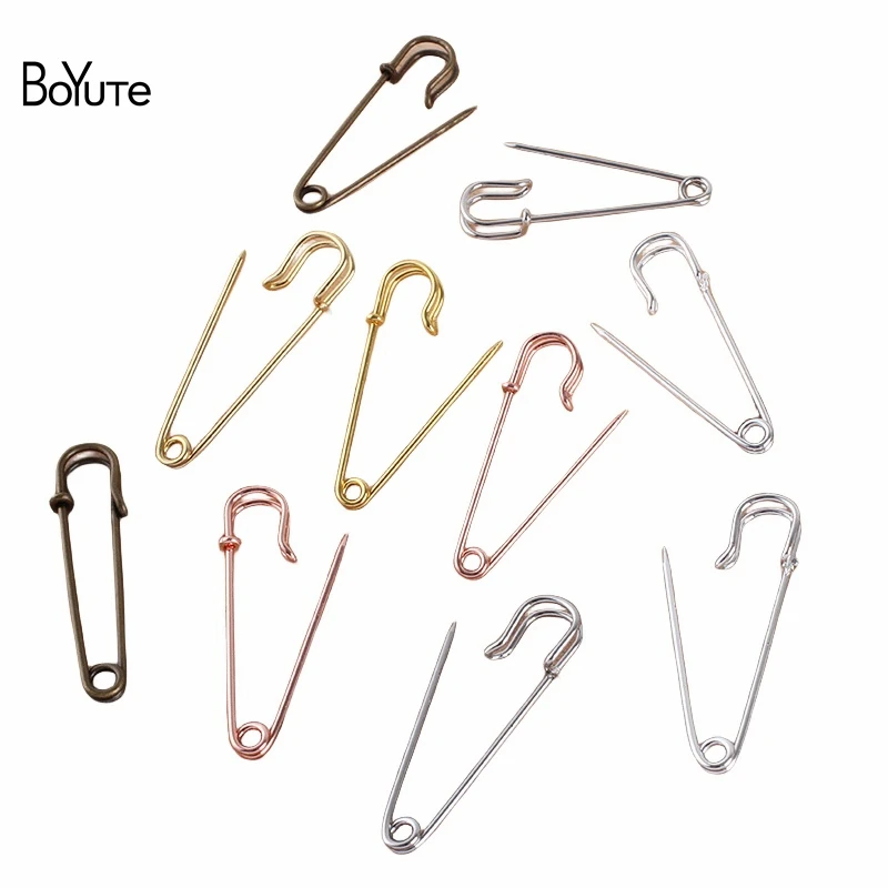 BoYuTe (50 Pieces/Lot) 45MM Metal Iron Pins Brooch Pins Factory Direct Wholesale Zakka Retro Jewelry Accessories