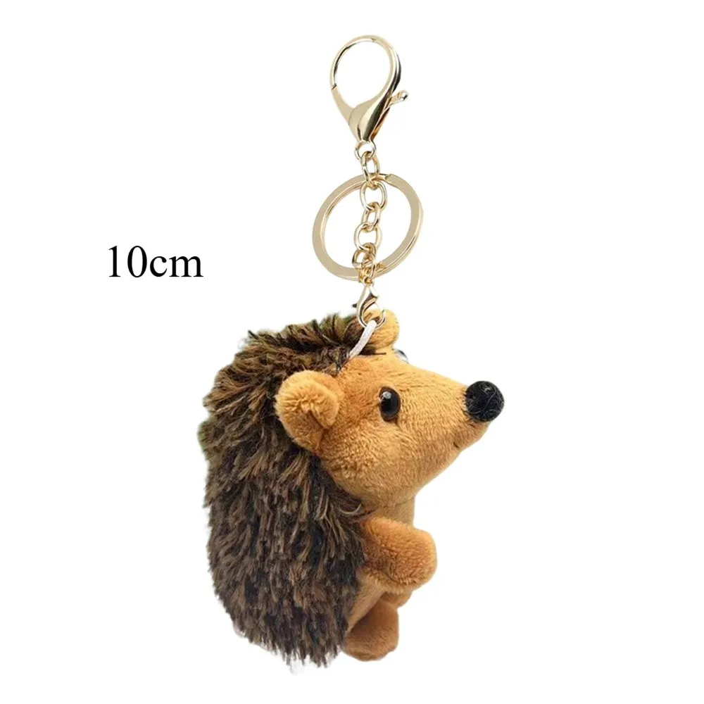 Soft Stuffed Hedgehog Keychain Small Pendant Plush Keyring Plush Pendant Adorable Design 10CM Creative Keychain Bags Key Chain