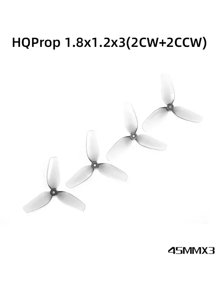 HQProp 1.8x1.2x3(45MM) (2CW 2CCW)-Poly Carbonate-1.5MM Arbre