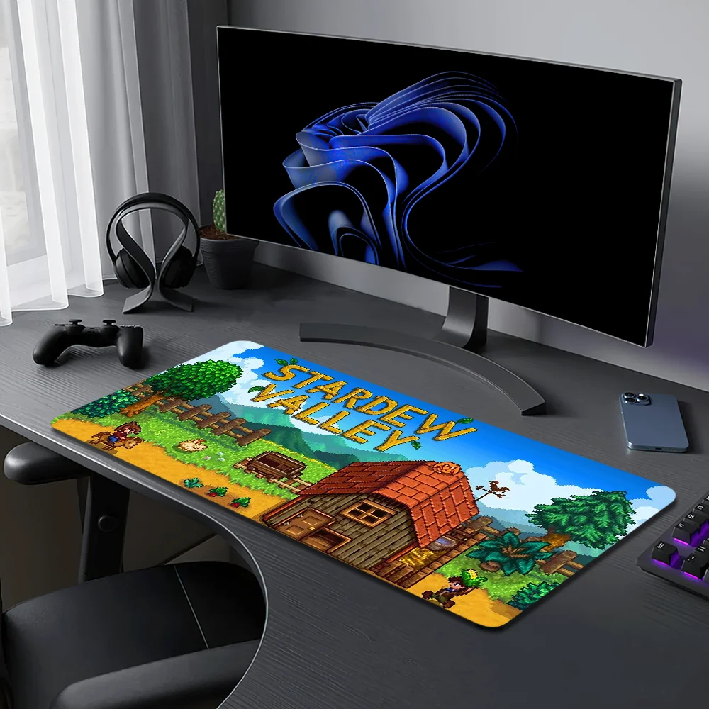 لوحة ماوس Game Stardew Valley حصيرة مكتبية كبيرة غير قابلة للانزلاق ومضادة للمرى لوحة مفاتيح مريحة للمكتب والمطاط والكمبيوتر المنزلي مخصصة