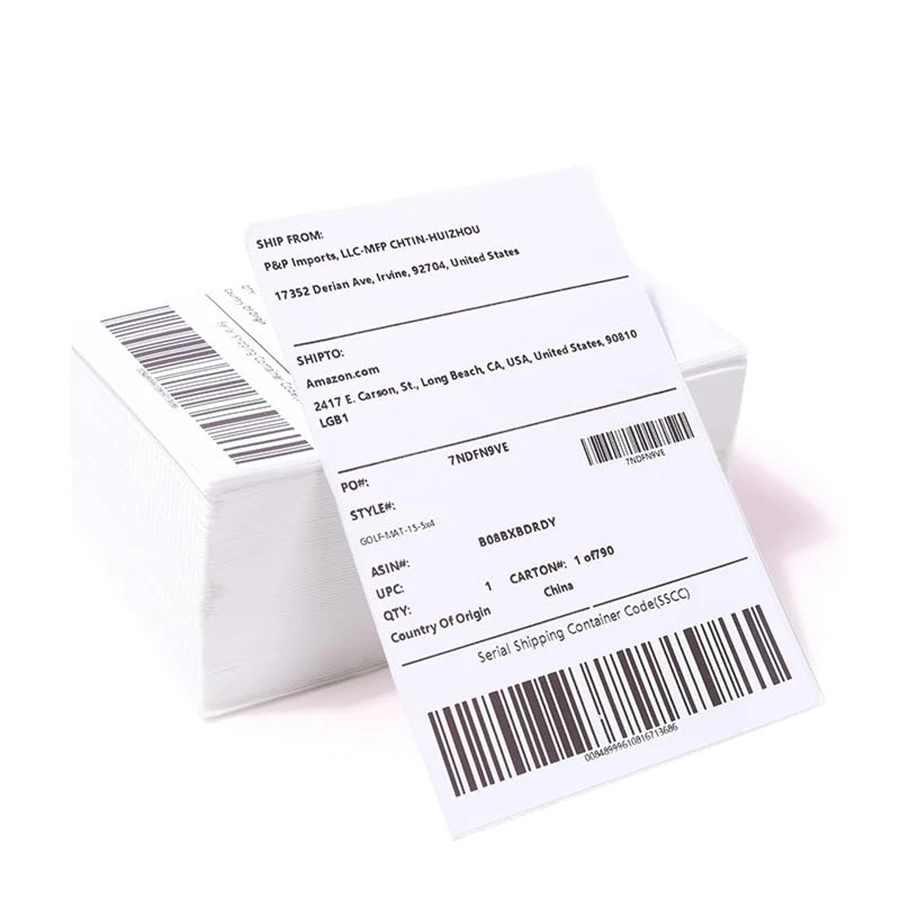 Direct Thermal Shipping Labels 4x6 Thermal Labels Fanfold Perforated and Strong Adhesive Commercial Grade Shipping Labels