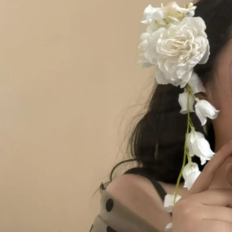مشبك فهم زهرة الزنبق - إكسسوارات شعر عصرية على الطراز الصيني الجديد، أغطية رأس على شكل زهرة، دبوس شعر جانبي للركاب