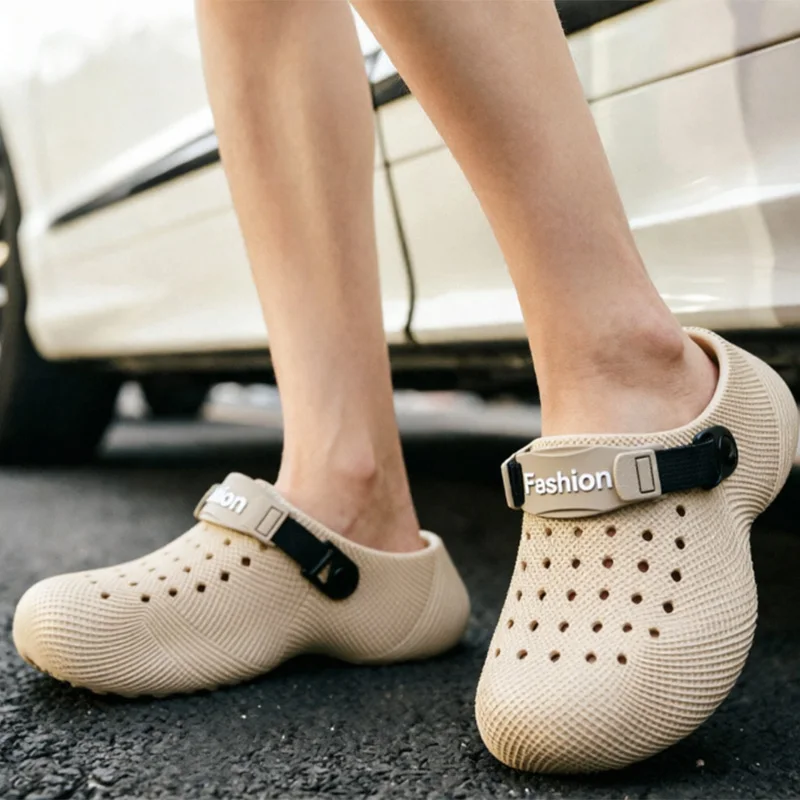 Sommerliche Plateau-Strandsandalen für Herren: Modisches Design, rutschfeste EVA-Cloud-Slipper mit dicker Sohle für Outdoor-Aktivitäten