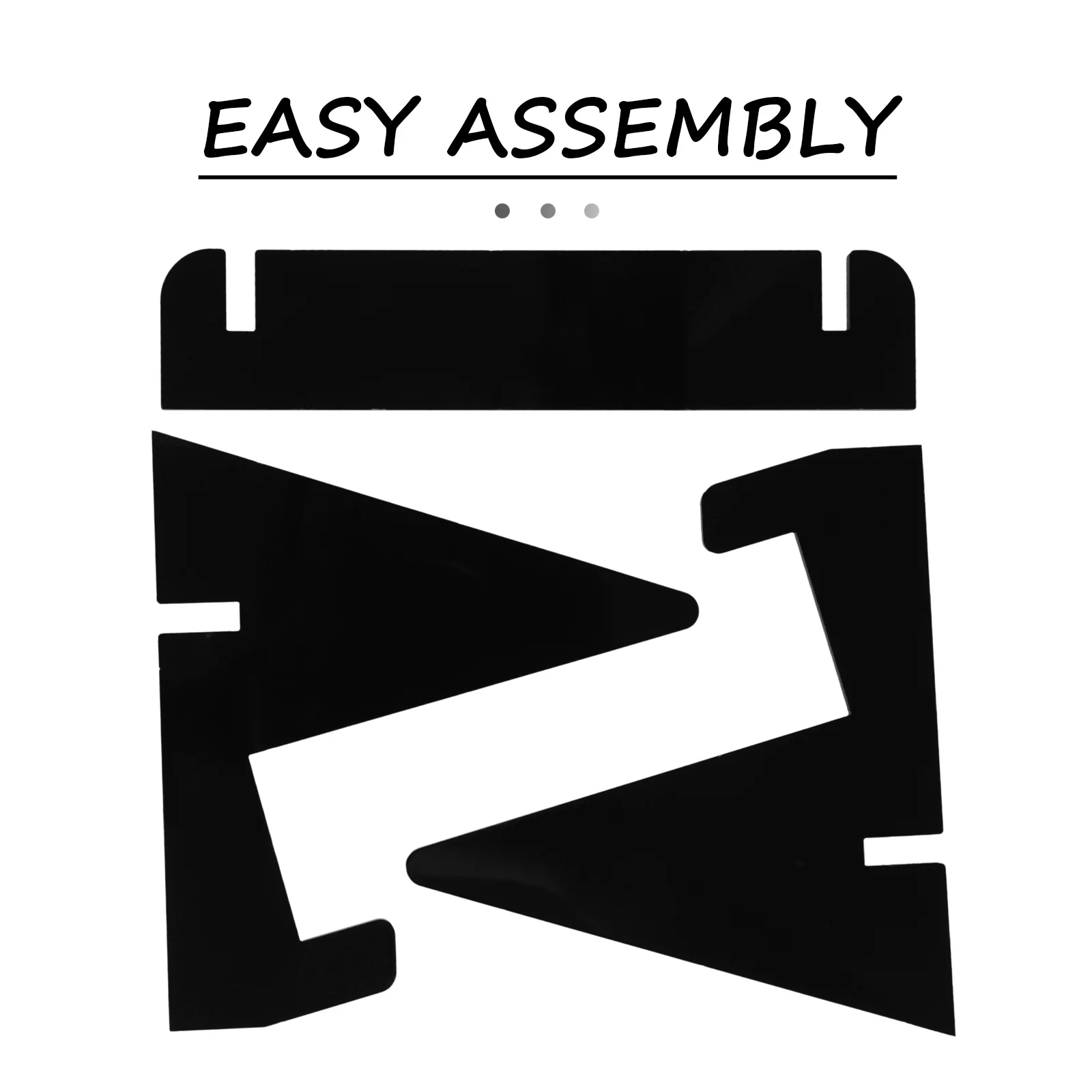 

Acrylic Desktop Book Display Stand Black Minimalist Slot Design for Office Kitchen Bookstore Transparent Cookbook Holder