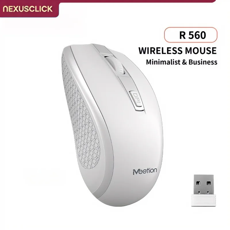 NexusClick 2.4G Ergonomic Wireless Portable Mouse 1600 DPI Plug and Play Cordless Mice for Office Home Laptop Light Game Windows