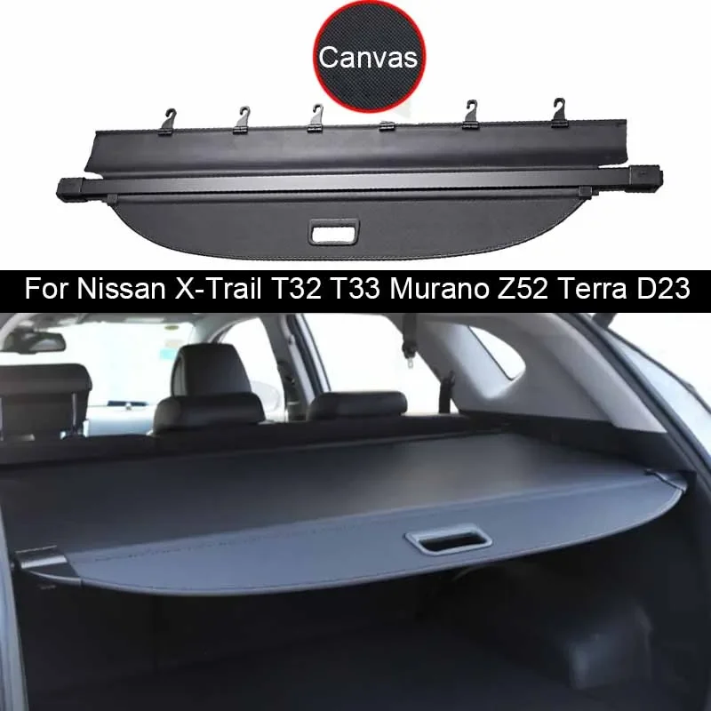 Car Rear Trunk Curtain Cover Rack Partition Shelter Accessories For Nissan X-Trail Rogue T32 T33 Murano Z52 Terra D23 2014-2025