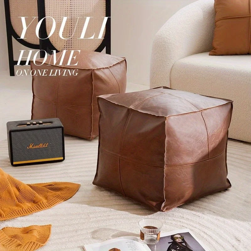 Light Luxury Leather Pier Tatami Floor Storage Seat Cushion Living Room Household Pier PU Leather Futon Seat Cushion No Filling