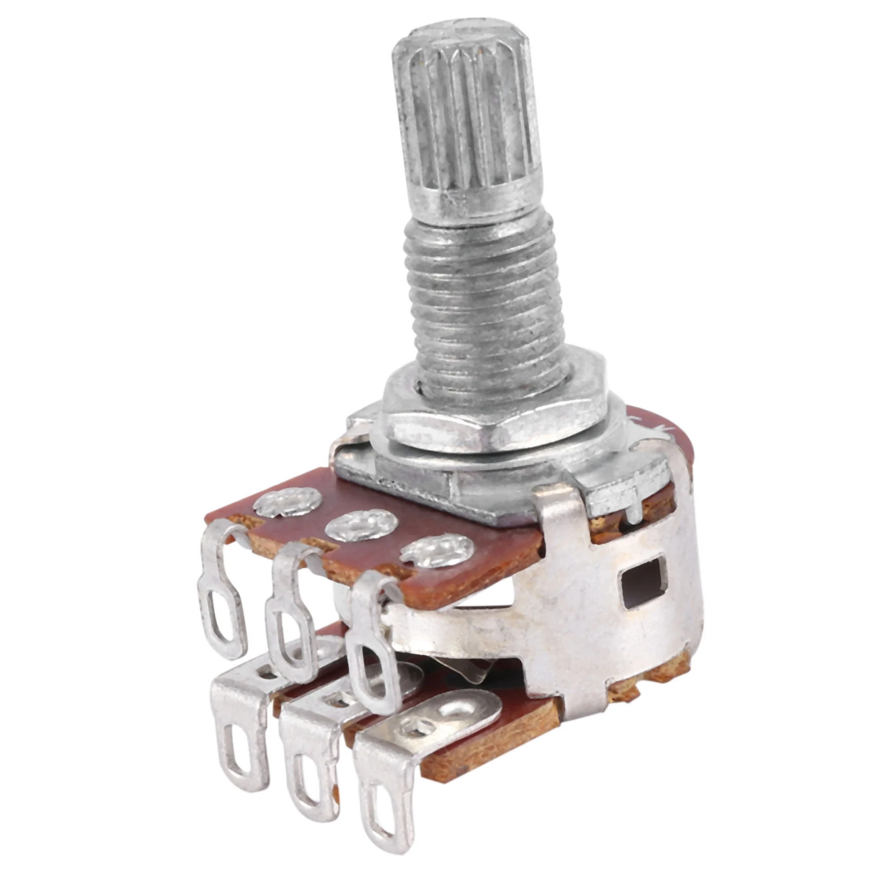 Practical 3 Pcs Double Balance Stacked Knurled Stalk Guitar Bass Volume Tone Control Pots Potentiometer Switch MN25K