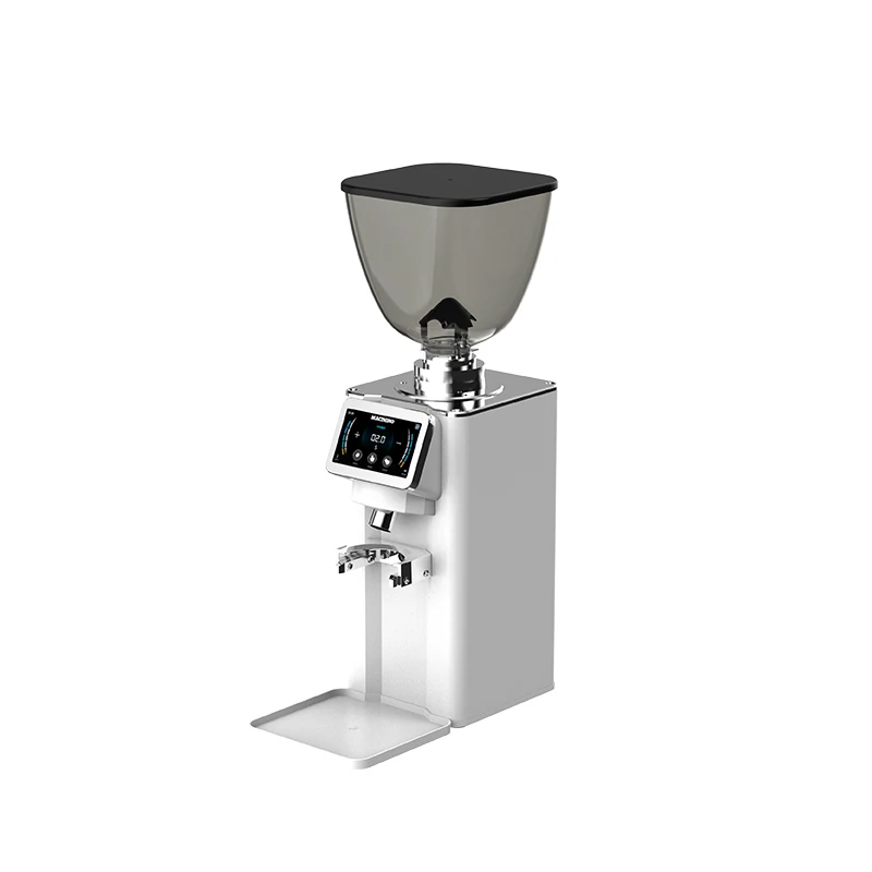 84mm Electric Coffee Bean Grinder, Ghost‑tooth Burr Mill With 80‑level Grind Adjustment Settings For Commercial Cafe Use