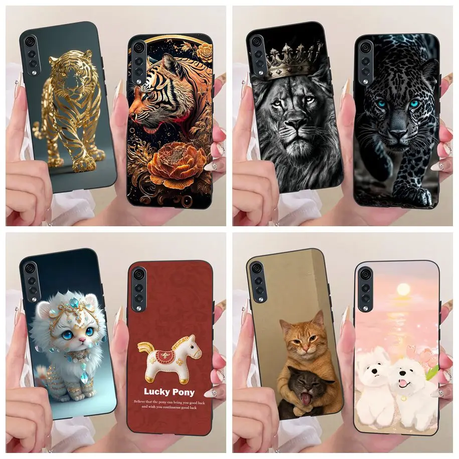 For LG Velvet Case Cool Dragon Soft Silicone Cartoon Cat Black Phone Cover For LG Velvet 5G UW Funda LM-G900N LGVelvet Protector view 2