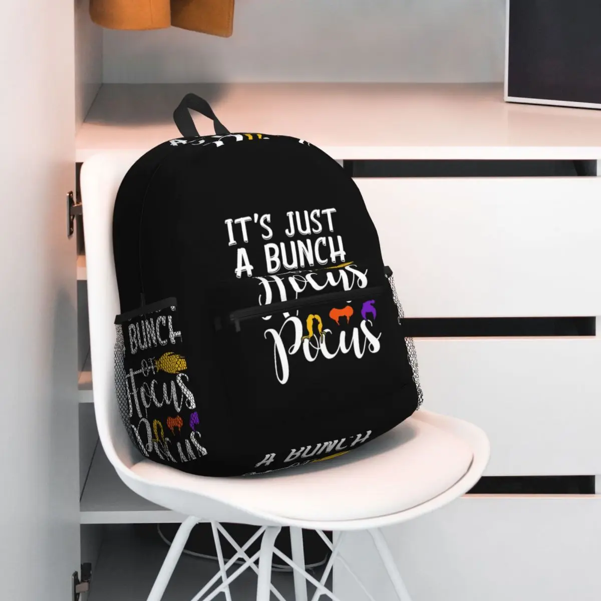It's Just A Bunch Of Hocus Pocus Student Backpack School Bag Hiking Travel Daypack for Men Women Bookbag Shoulder Bags