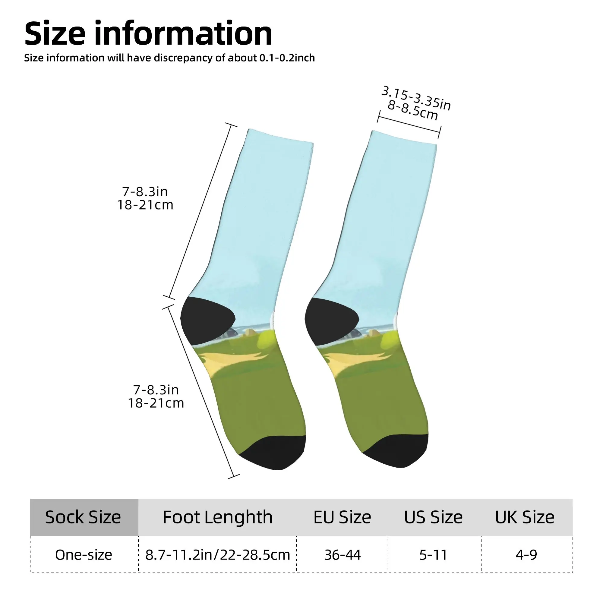جوارب Puffins Rocks جوارب جرافيك مضادة للعرق للجنسين جوارب رجالية متوسطة ناعمة للخريف جوارب تسلق كاواي