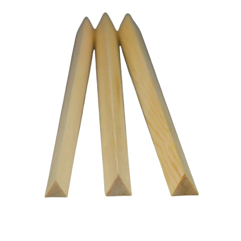 Custom Equilateral Triangular Pine Wood Strip,Triangle Side Length 3 - 30mm,Siberian Scots Pine Wood for Crafts,Models,Furniture