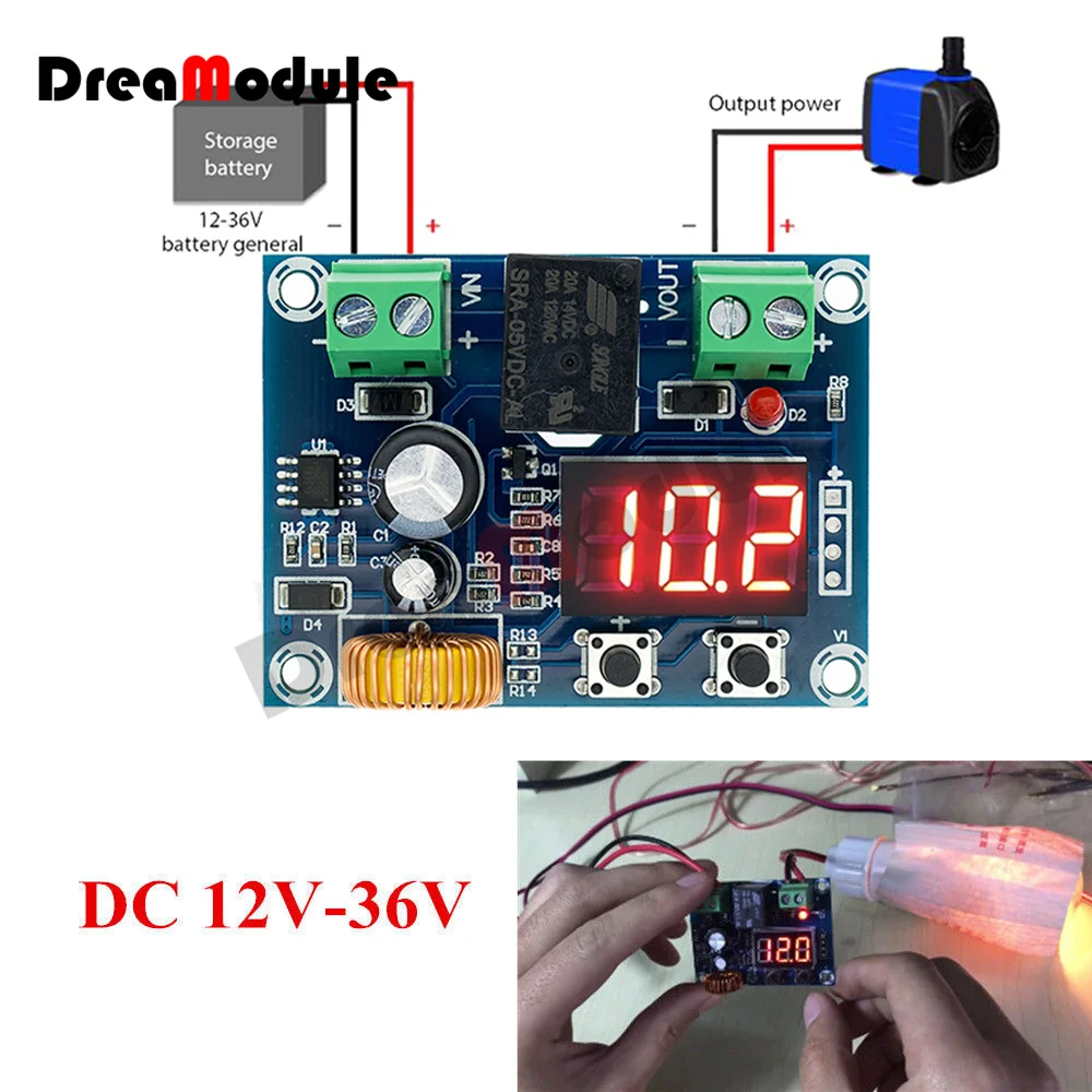 XH-M609 DC 12-36V LED Digital Battery Low Voltage Disconnect Module Over Charge Discharge Current Short Circuit Protection Board