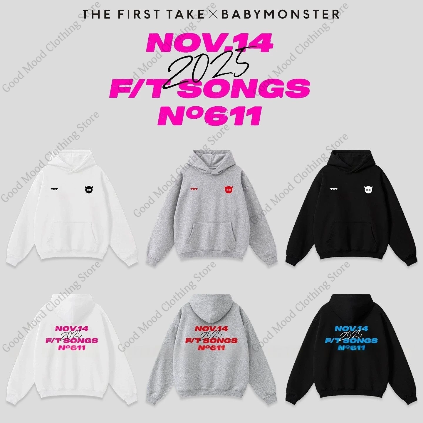 

Babymonster Hoodies Men Women Winter Warm High Quality Thick Sweatshirt Streetwear Fashion Popular Letter Print Hoodie For Fans