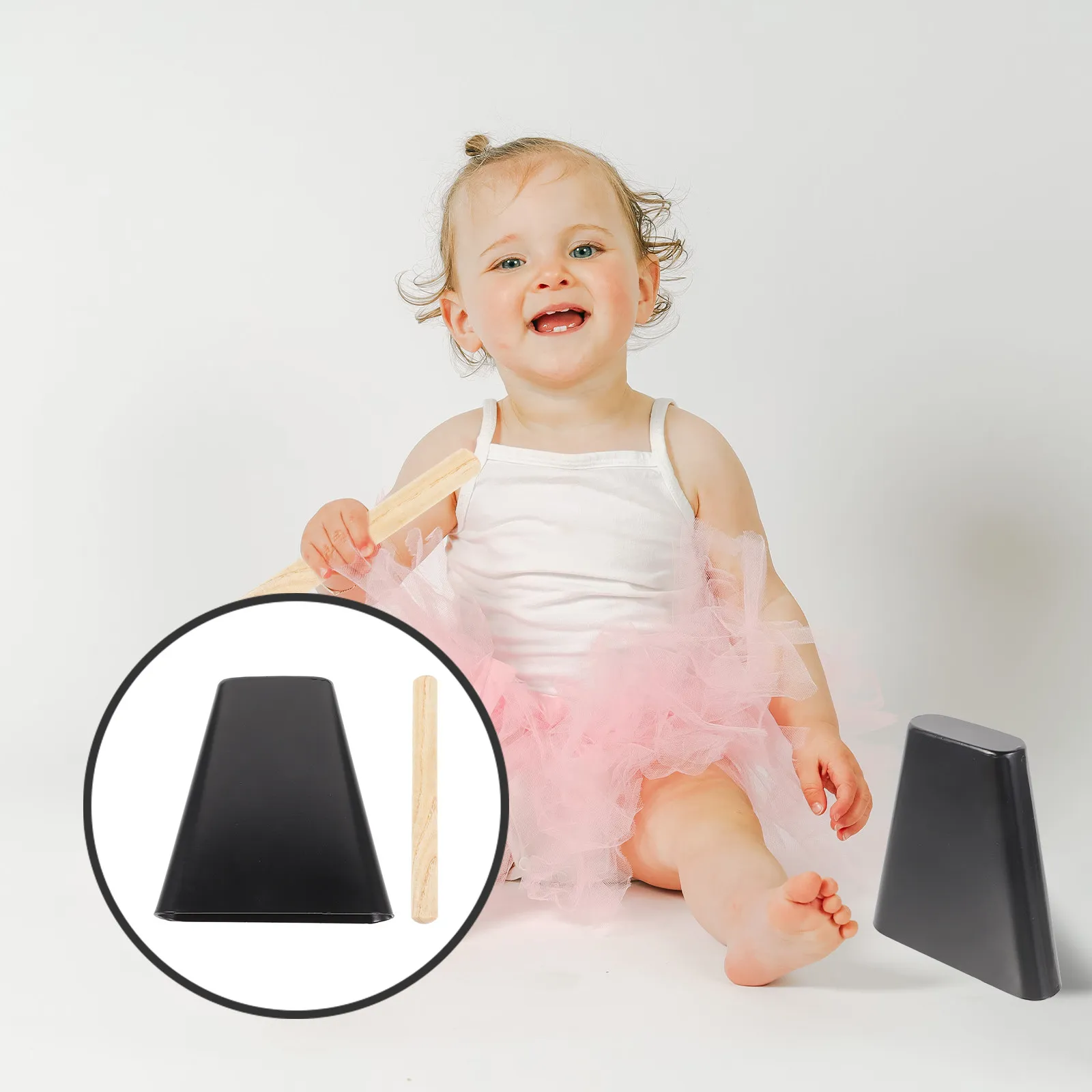 Metal Cowbell 6 Inch Ergonomic Design Noise Maker Percussion Instrument Educational Musical Instrument Accessories Gift