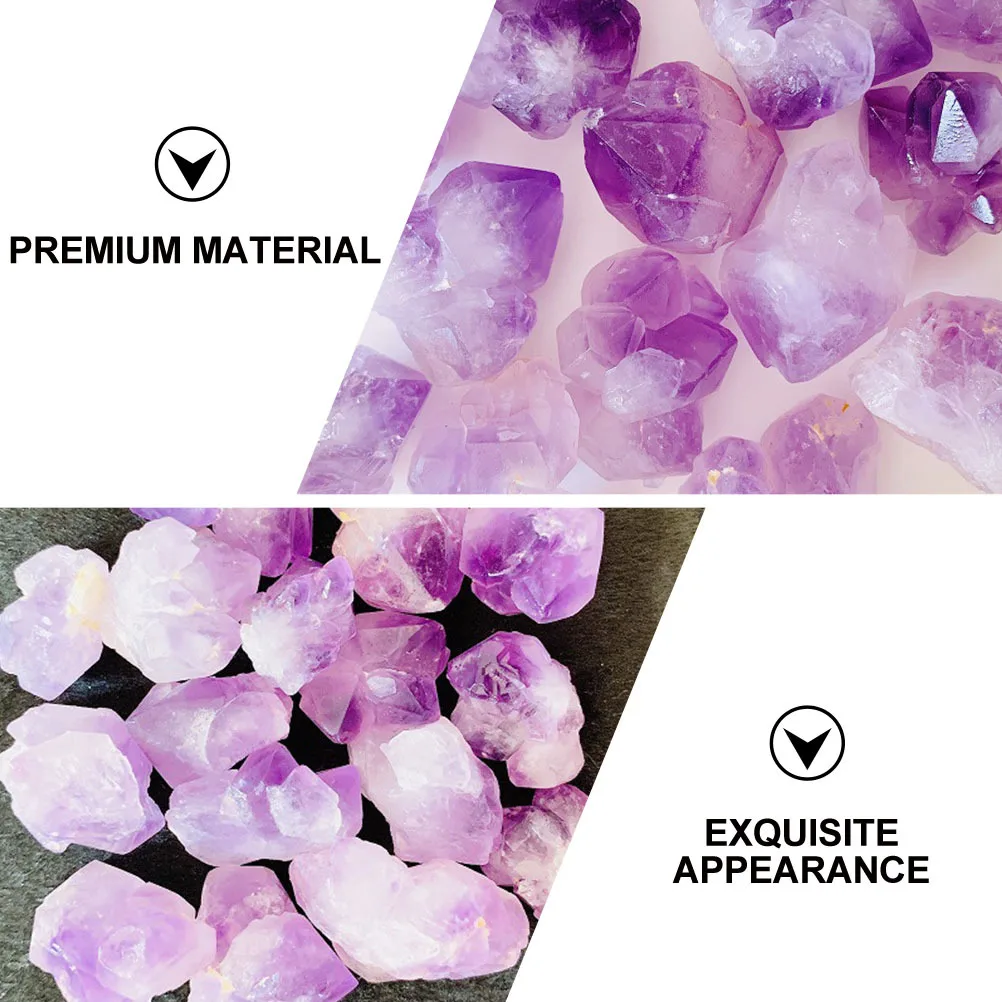 

100g Amethyst Natural Crystal Decorative Stones Ornament Natural Crystal Decor Essential for Desk Lab
