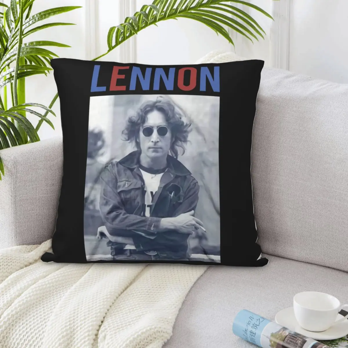 John Histper Lennon 'John Histper Lennon Red White Lennon للنساء البالغات 'Rock Band The M Pillow Case