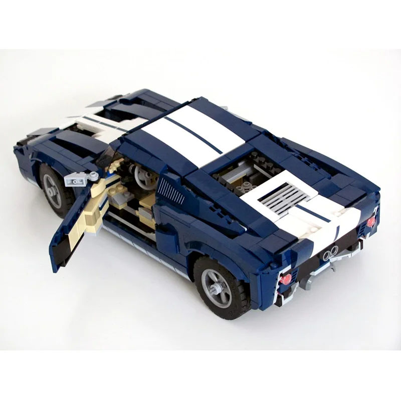 

Набор из 1066 деталей для сборки модели автомобиля "Moc Shelby Cobra GT04 Speed Sports Car" - Креативные развивающие детские строительные блоки в подарок