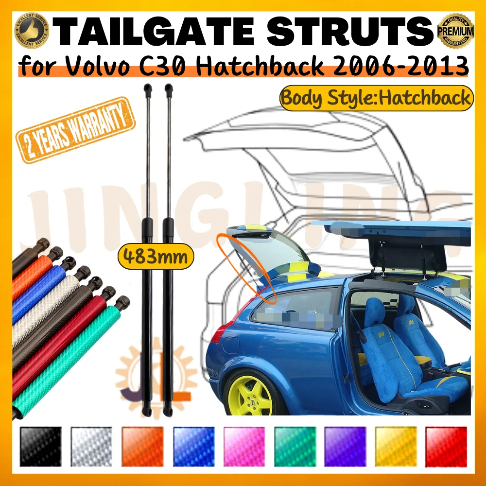 

Qty(2) Trunk Struts for Volvo C30 Hatchback 2006-2013 483MM Rear Tailgate Boot Lift Supports Gas Springs Shock Absorbers