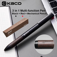 KACO EASY Multifunctional Pen 0.5mm Black/Red Gel Pens HB Mechanical Pencil Portable Smooth Write for Notes Highlight Sketching