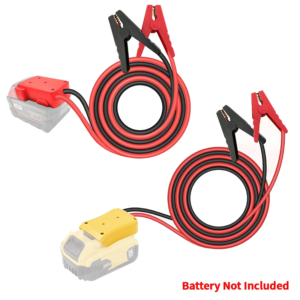 Jumper Cable Clamps for Dewalt/Milwaukee 18V Battery Jump Starter with 3.28FT Cable, Battery Adapter Used to Jump Start a Car