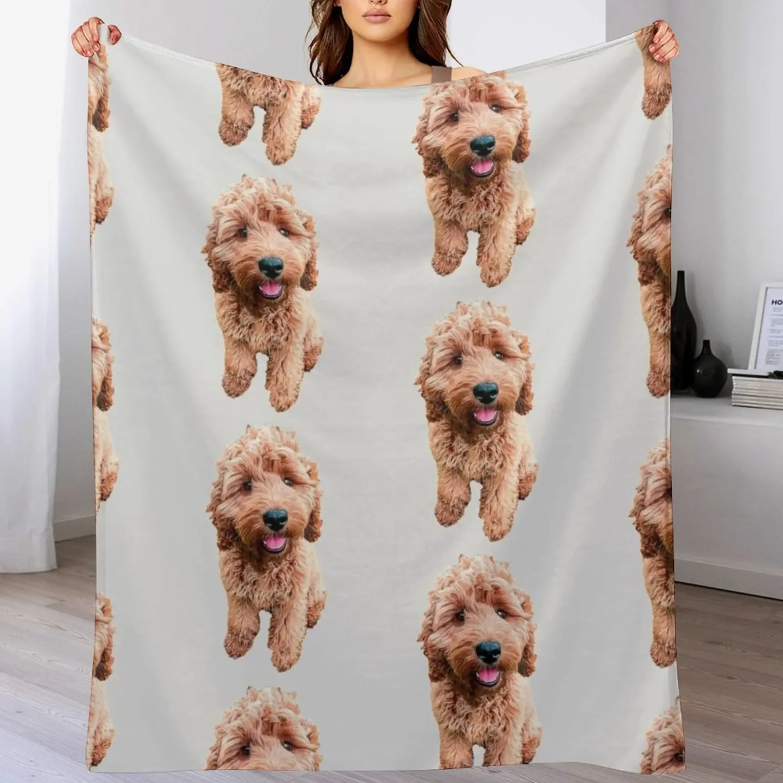 Cockapoo Cockerpoo Cute Doodle Puppy Dog Throw Blanket Lightweight Warm Blanket for Indoor Outdoor Use