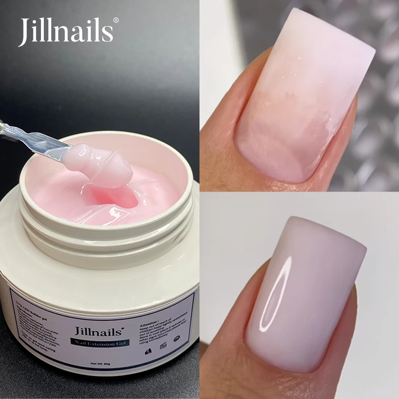 Jillnails Jelly Gel Nails Builder UV-Gel 50 g für Nagelverlängerung, harte, weiche Creme, UV-LED 50 ml