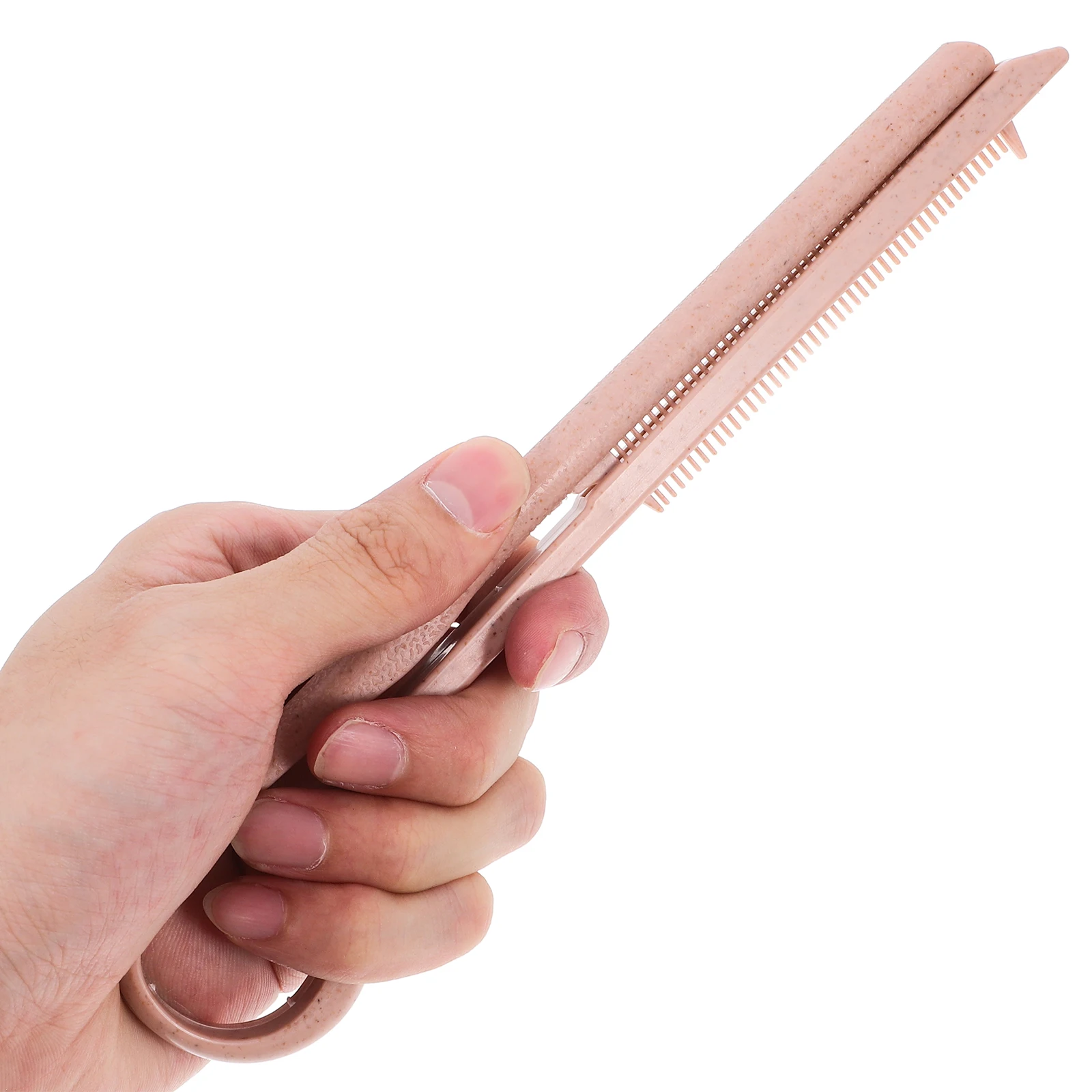 

2 шт., инструмент для выпрямления волос, прочная пластиковая V-образная расческа для укладки, темно-розовая, бежевая расческа с тонкими зубьями, дорожная деловая расческа