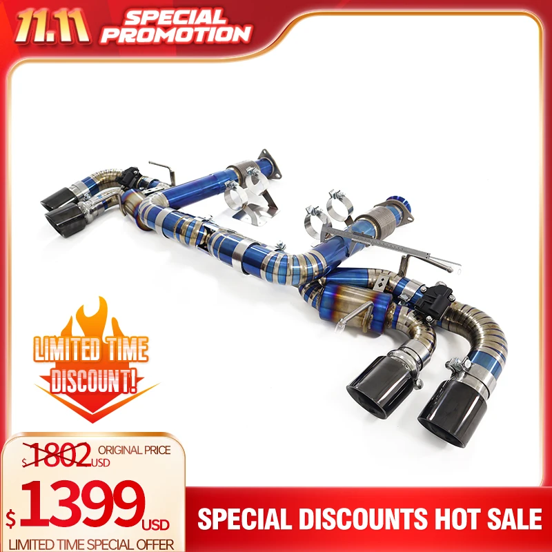 

HMD Big Sale Titanium Exhaust System Performance Catback for Chevrolet Corvette C8 6.2L X Pipe With Valve