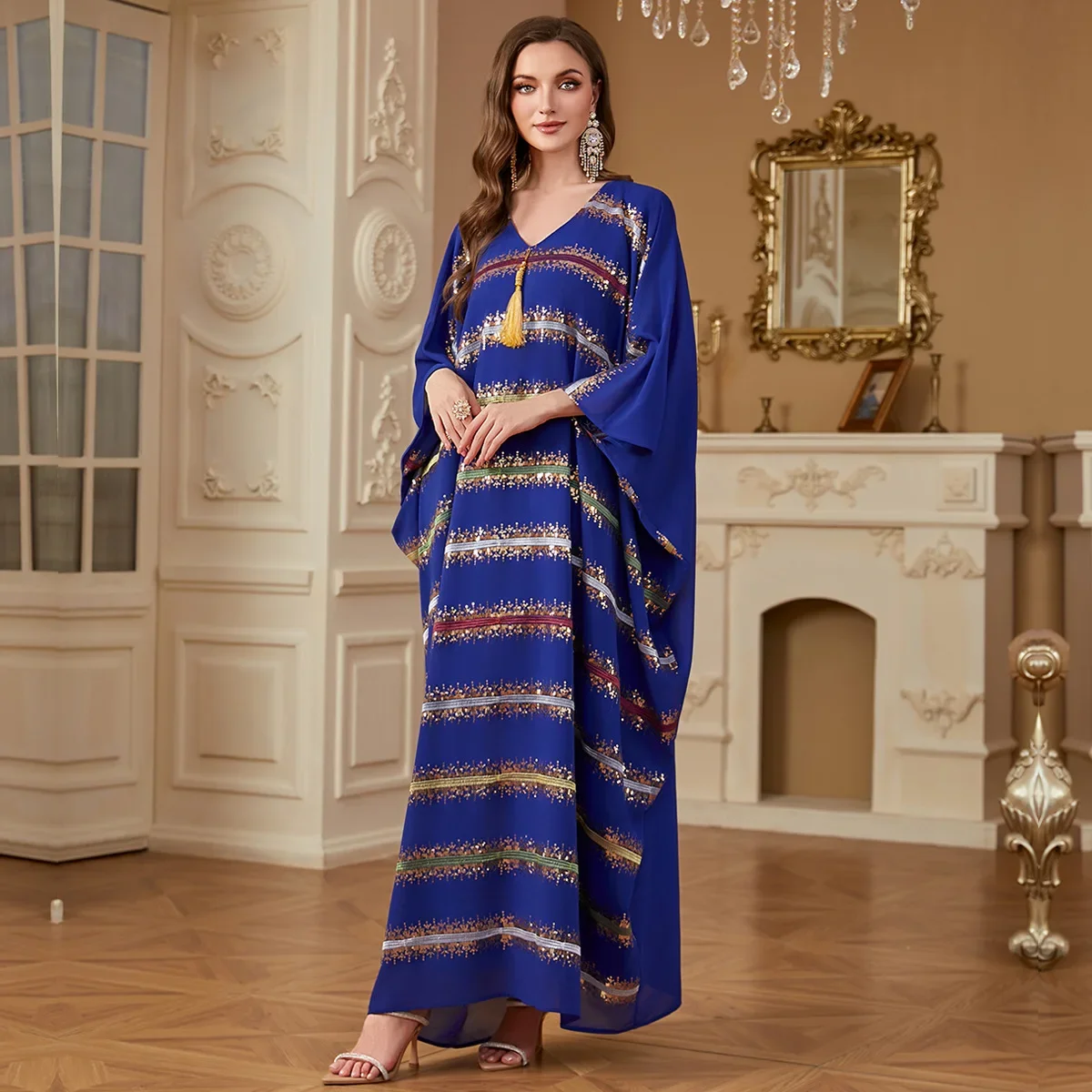 Eid djellaba lantejoulas abayas para mulheres vestido muçulmano dubai kaftan caftan marocain femme robe islam jalabiya ramadan vestidos africanos