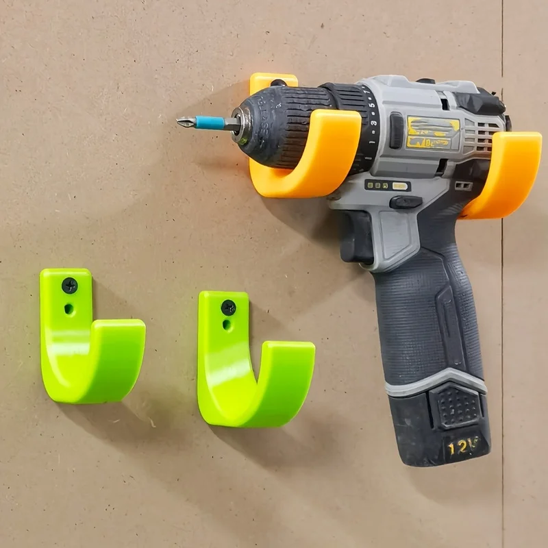 2Individual plastic stand for electric drill and impact wrench | Easy to Install（Screws not included）