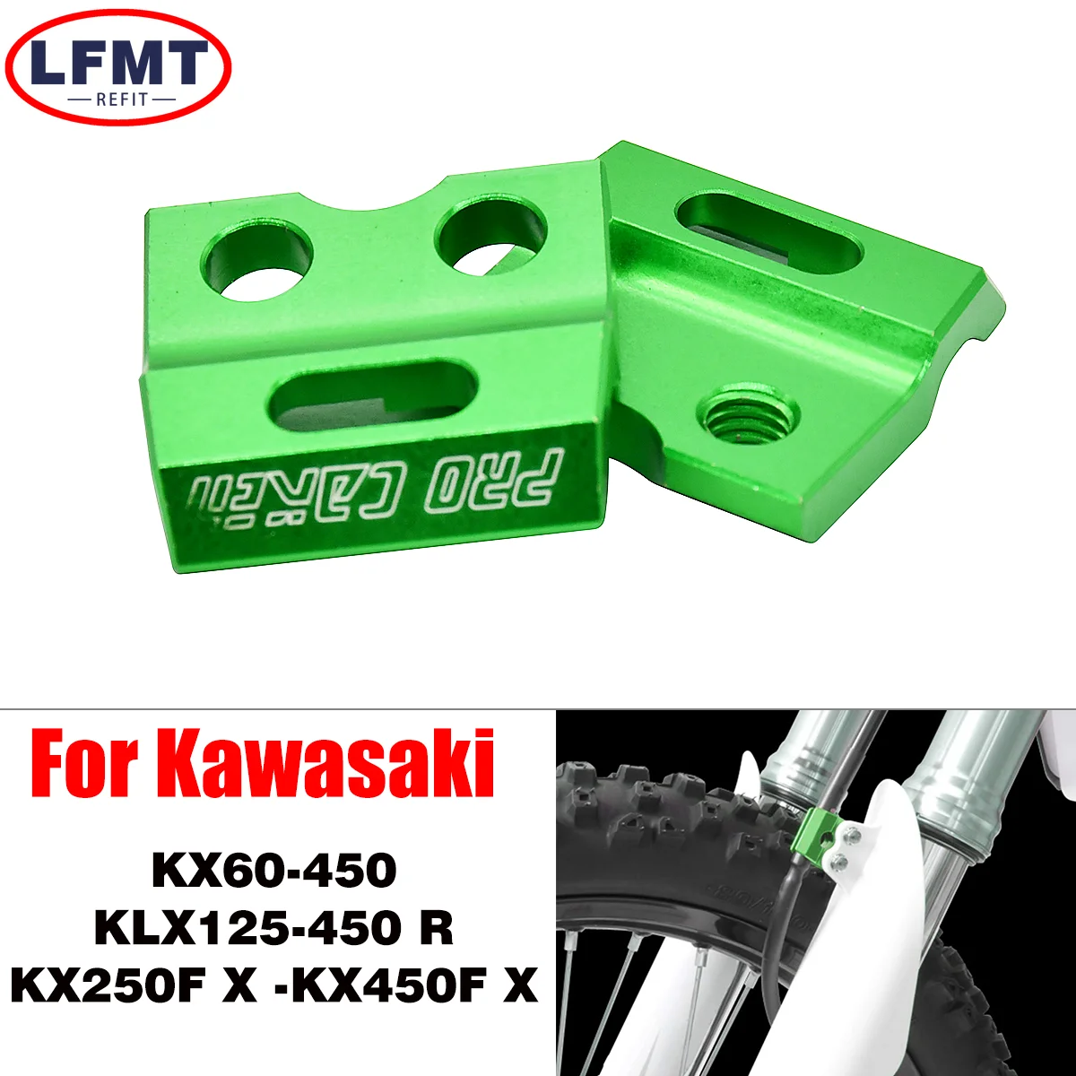 

Front Hose Cable Holder Brake Line Clamp For Kawasaki KX65 KX80 KX85 KX100 KX125 KLX125-450 R For Suzuki RM85 RM125 RM250 RMZ250