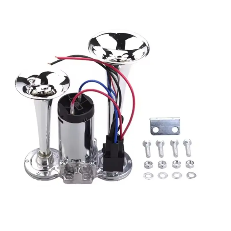 【offerta-anniversario】clacson-per-auto-24v-600db-a-doppio-tono-con-valvola-solenoide-elettrica-super-potente-per-moto-barche-e-camion