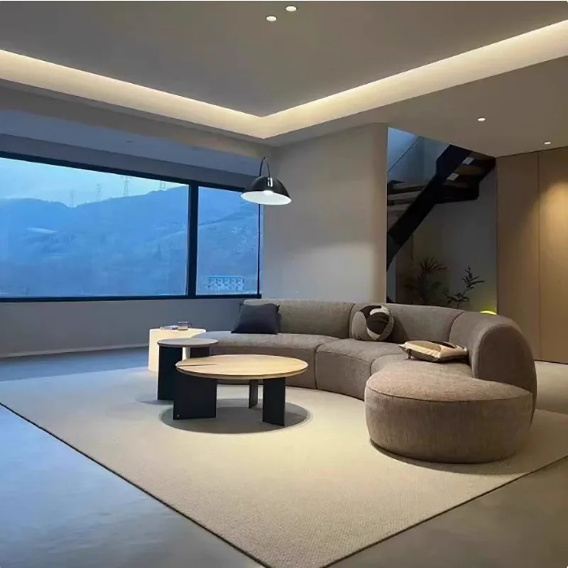 Leichtes, luxuriöses, schlichtes Stoffsofa