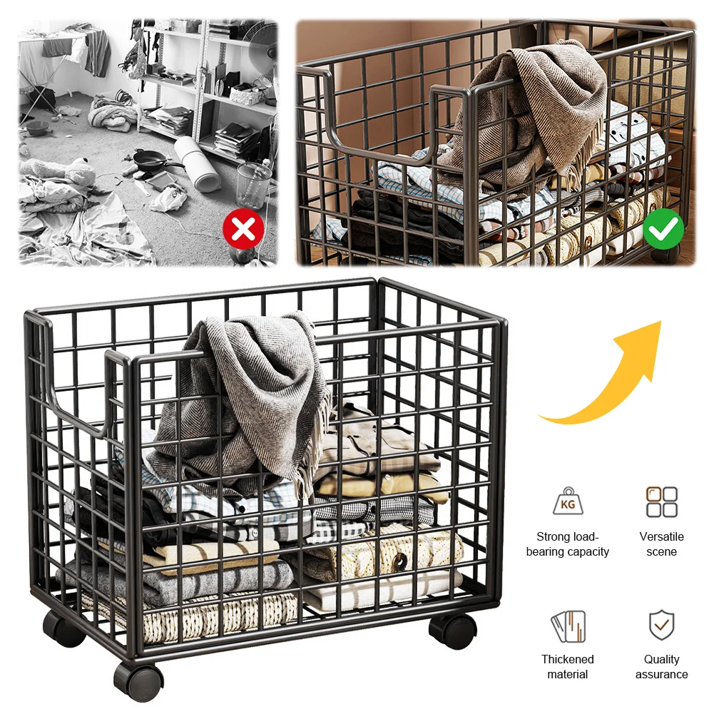 الملابس القذرة تعيق تخزين الأسلاك الشبكية عربة المرافق سلة الفاكهة الخضار الوقوف لغرفة المعيشة خزانة الحمام أو غرفة النوم