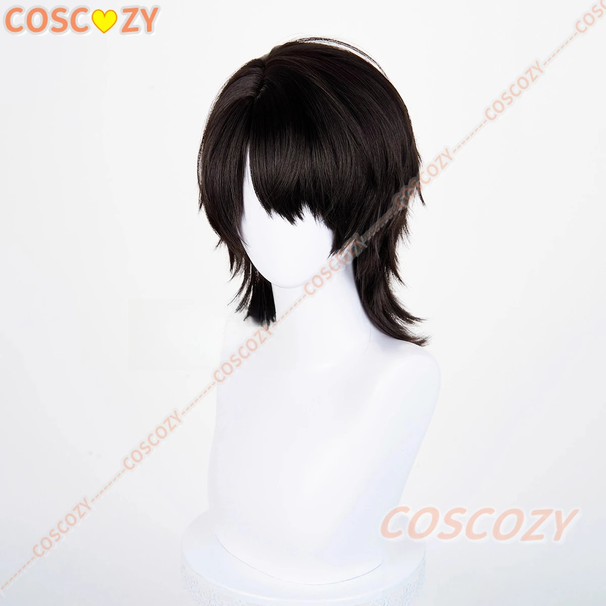 Caleb peluca Love and Deepspace Cosplay corto negro marrón pelo sintético resistente al calor juego Anime Caleb Cosplay pelucas gorra de peluca gratis