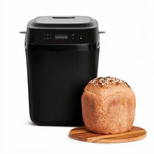 Automatic Compact Bread Maker 4 Gluten- & 18 Auto Programs LCD Display Black Household 1 Year Warranty
