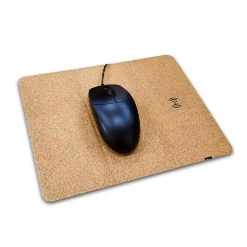 Cork-Based Wireless Charging Mouse Pad Eco-Friendly Design With Integrated Phone Stand-ABIU