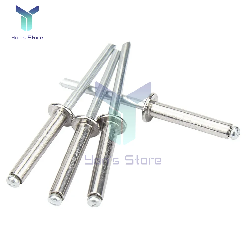 50 cái đinh tán đầu mở bằng nhôm đinh tán đầu vòm m2.4 M3.2 M4 m4.8 đinh tán ống xả trục gá bằng thép