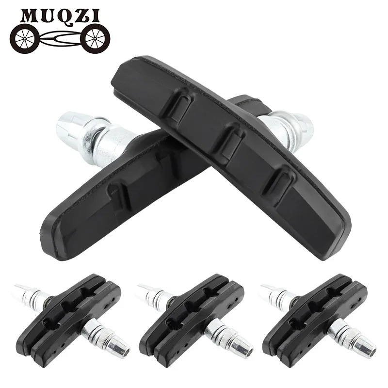 （2 Pairs ）MUQZI Mountain Bike V Brake Block Rubber Brake Pad Silent Wear Resistant Road Folding Dead Flying Accessories