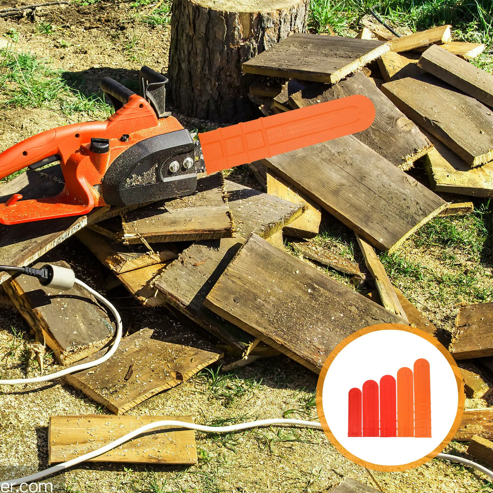 

5Pcs Plastic Chainsaw Bar Protector Cover for 12 14 16 18 20 Inch Chainsaw Bars Weatherproof Drop Resistant Travel Storage